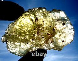 Libyan Desert Glass Meteorite Tektite impact specimen(580 crt) 2 Natural Holes