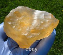 Libyan Desert Glass Meteorite Tektite impact specimen(600 crt)DimplesGem yellow