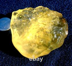 Libyan Desert Glass Meteorite Tektite impact specimen(600 crt)Dimples Gem AAAA+