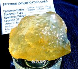 Libyan Desert Glass Meteorite Tektite impact specimen(600 crt)Dimples Gem AAAA+