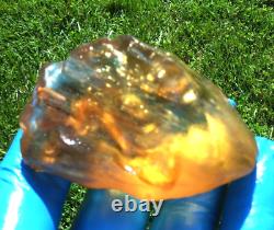 Libyan Desert Glass Meteorite Tektite impact specimen(600 crt)Super Brown Gem A