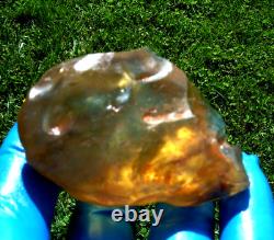 Libyan Desert Glass Meteorite Tektite impact specimen(600 crt)Super Brown Gem A