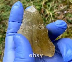 Libyan Desert Glass Meteorite Tektite impact specimen(610 crt) yellow Gem AAA+