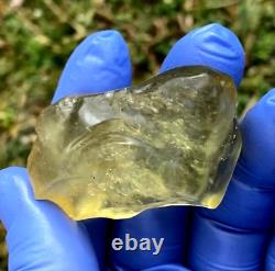 Libyan Desert Glass Meteorite Tektite impact specimen(610 crt) yellow Gem AAA+