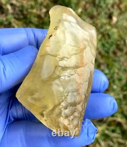 Libyan Desert Glass Meteorite Tektite impact specimen(610 crt) yellow Gem AAA+