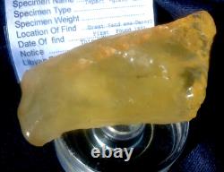 Libyan Desert Glass Meteorite Tektite impact specimen(610 crt) yellow Gem AAA+