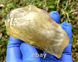 Libyan Desert Glass Meteorite Tektite impact specimen(610 crt) yellow Gem AAA+