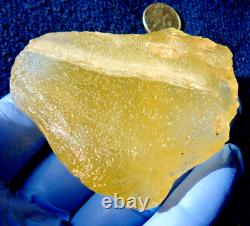 Libyan Desert Glass Meteorite Tektite impact specimen(630 crt)Dimples Gem