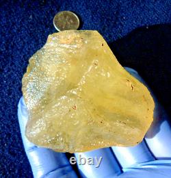 Libyan Desert Glass Meteorite Tektite impact specimen(630 crt)Dimples Gem