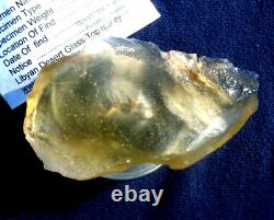 Libyan Desert Glass Meteorite Tektite impact specimen(635 crt) Flat Nice Gem A