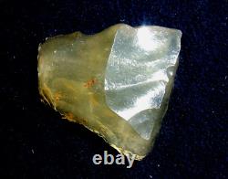 Libyan Desert Glass Meteorite Tektite impact specimen(635 crt)Soft yellow Gem A