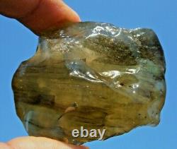 Libyan Desert Glass Meteorite Tektite impact specimen(640 crt) dimples Dark