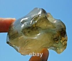 Libyan Desert Glass Meteorite Tektite impact specimen(640 crt) dimples Dark