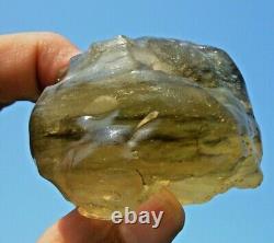 Libyan Desert Glass Meteorite Tektite impact specimen(640 crt) dimples Dark