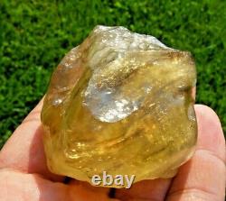 Libyan Desert Glass Meteorite Tektite impact specimen(640 crt) dimples Dark