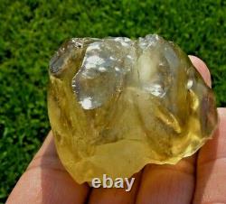 Libyan Desert Glass Meteorite Tektite impact specimen(640 crt) dimples Dark