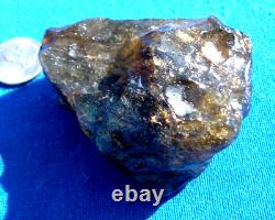 Libyan Desert Glass Meteorite Tektite impact specimen(650 crt)Dimples Dark Black