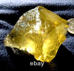 Libyan Desert Glass Meteorite Tektite impact specimen(650 ct) yellow Top Gem A