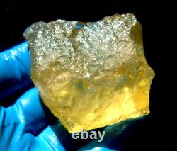 Libyan Desert Glass Meteorite Tektite impact specimen(650 ct) yellow Top Gem A