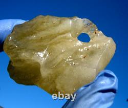 Libyan Desert Glass Meteorite Tektite impact specimen(660 crt) Natural hole