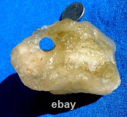 Libyan Desert Glass Meteorite Tektite impact specimen(660 crt) Natural hole