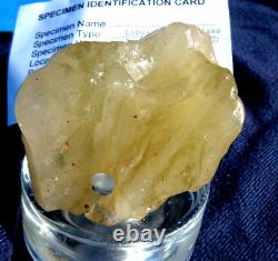 Libyan Desert Glass Meteorite Tektite impact specimen(660 crt) Natural hole