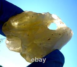 Libyan Desert Glass Meteorite Tektite impact specimen(660 crt) Natural hole