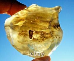 Libyan Desert Glass Meteorite Tektite impact specimen(660 crt)dimples dark Gem