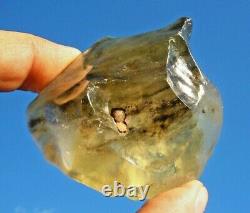 Libyan Desert Glass Meteorite Tektite impact specimen(660 crt)dimples dark Gem