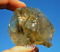 Libyan Desert Glass Meteorite Tektite impact specimen(660 crt)dimples dark Gem