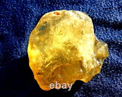 Libyan Desert Glass Meteorite Tektite impact specimen(660 crt)dimples dark Gem