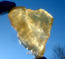 Libyan Desert Glass Meteorite Tektite impact specimen(665 ct)Dimples yellow Gem