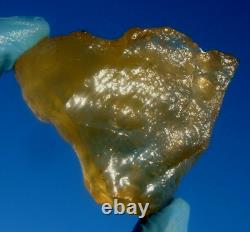 Libyan Desert Glass Meteorite Tektite impact specimen(665 ct)Dimples yellow Gem