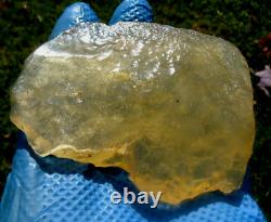 Libyan Desert Glass Meteorite Tektite impact specimen(675 crt)Flat -Thin Gem A+