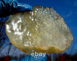 Libyan Desert Glass Meteorite Tektite impact specimen(675 crt)Flat -Thin Gem A+