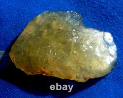 Libyan Desert Glass Meteorite Tektite impact specimen(675 crt)Flat -Thin Gem A+