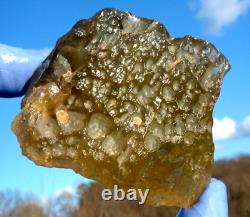 Libyan Desert Glass Meteorite Tektite impact specimen(680 ct)Dimples Green Gem