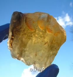 Libyan Desert Glass Meteorite Tektite impact specimen(680 ct)Dimples Green Gem