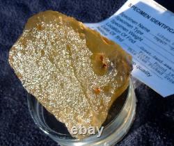 Libyan Desert Glass Meteorite Tektite impact specimen(680 ct)Dimples Green Gem