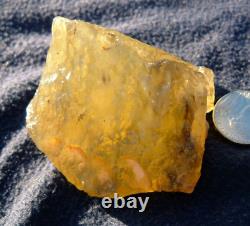 Libyan Desert Glass Meteorite Tektite impact specimen(680 ct)Dimples Green Gem