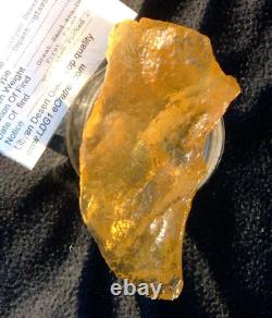 Libyan Desert Glass Meteorite Tektite impact specimen(680 ct)Historic Tool Knif