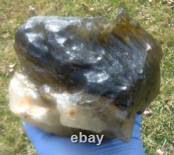 Libyan Desert Glass Meteorite Tektite impact specimen(7100 crt) Dark -White Big