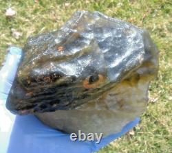 Libyan Desert Glass Meteorite Tektite impact specimen(7100 crt) Dark -White Big