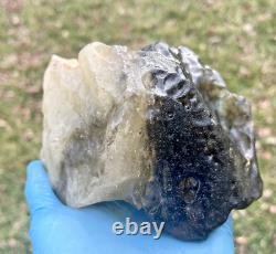 Libyan Desert Glass Meteorite Tektite impact specimen(7100 crt) Dark -White Big