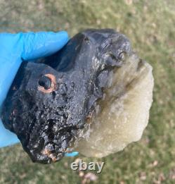 Libyan Desert Glass Meteorite Tektite impact specimen(7100 crt) Dark -White Big