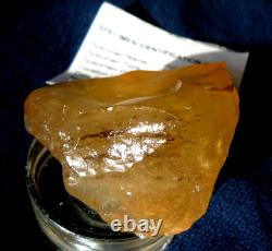 Libyan Desert Glass Meteorite Tektite impact specimen(735 ct)Orange Soft Gem