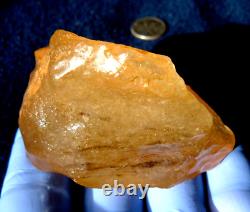 Libyan Desert Glass Meteorite Tektite impact specimen(735 ct)Orange Soft Gem