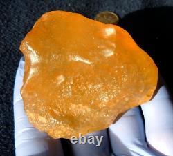 Libyan Desert Glass Meteorite Tektite impact specimen(735 ct)Orange Soft Gem