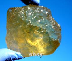 Libyan Desert Glass Meteorite Tektite impact specimen(755 crt)Super Gem AAAA+