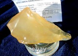 Libyan Desert Glass Meteorite Tektite impact specimen(775 crt)Pre Historic Tool